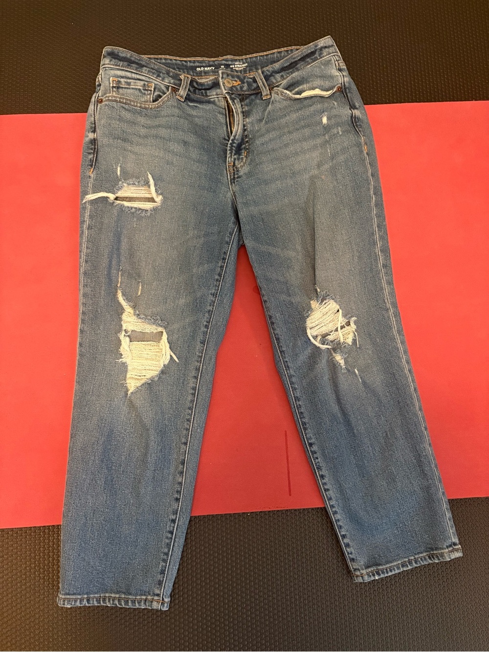 EUC Old Navy 10 Petite OG Straight High Rise Jeans